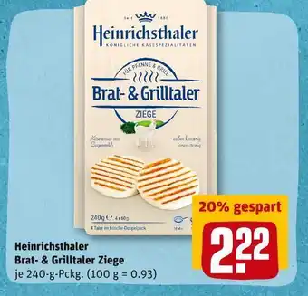 REWE Heinrichsthaler brat- & grilltaler ziege Angebot