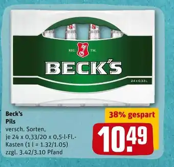 REWE Beck’s pils Angebot