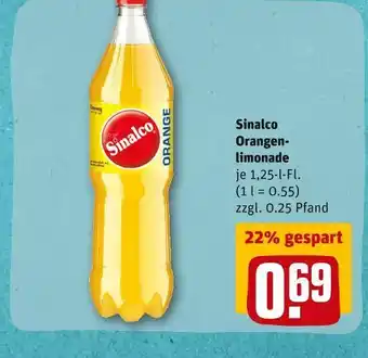 REWE Sinalco orangenlimonade Angebot