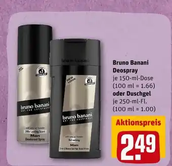 REWE Bruno banani deospray oder duschgel Angebot