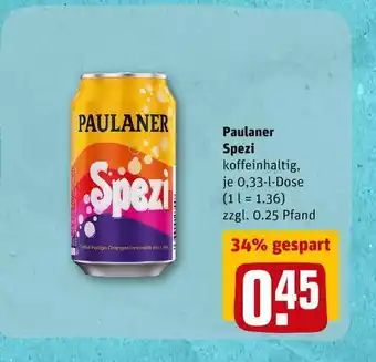 REWE Paulaner spezi Angebot