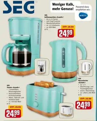 REWE Seg kaffeemaschine scandi, toaster scandi oder wasserkocher scandi Angebot
