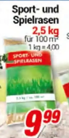 CENTERSHOP Sport- u. Spielrasen 2.5kg Angebot