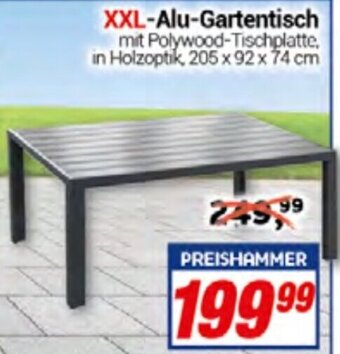 CENTERSHOP XXL-Alu-Gartentisch Angebot