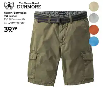 Galeria The Classic Brand Dunmore Herren Bermudas mit Gürtel Angebot