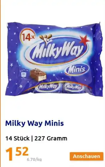 Action Milky Way Minis 14 st/227 g Angebot