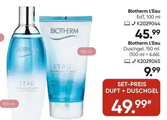 Galeria Biotherm L'Eau EdT, 100 ml oder Biotherm L'Eau Duschgel, 150 ml Angebot