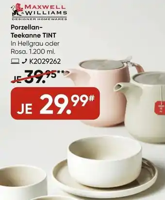 Galeria Maxwell & Williams Porzellan Teekanne Tint Angebot