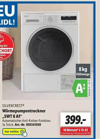 Lidl Wärmepumpentrockner Angebot