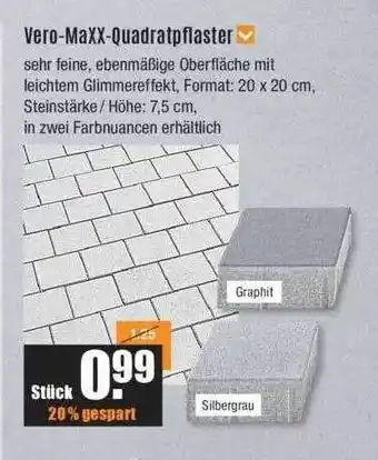 V Baumarkt Vero-maxx-quadratpflaster Angebot