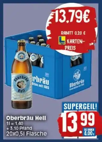 Elli Markt Oberbräu Hell 20x0,5L Flasche Angebot