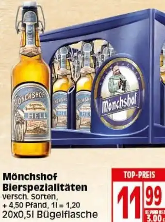 Elli Markt Mönchshof Bierspezialitäten 20x0,5L Angebot