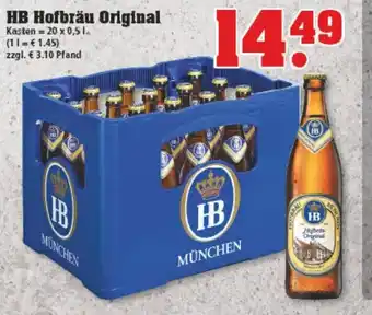 trinkgut HB Hofbräu Original 20x0,5L Angebot