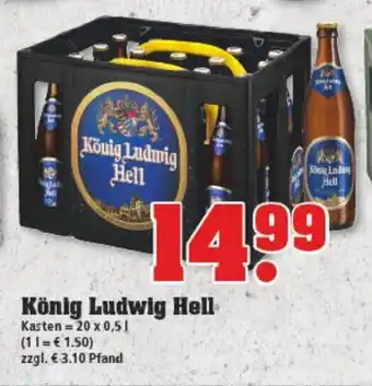 trinkgut König Ludwig Hell 20x0,5L Angebot