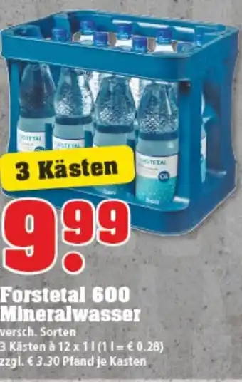 trinkgut Forstetal 600 Mineralwasser 12x1L Angebot