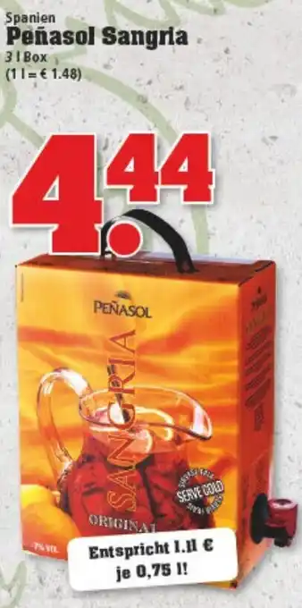 trinkgut Spanien Peñasol Sangria Angebot