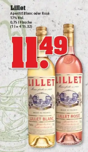 trinkgut Lillet Aperitif Blanc oder Rosé 0,75L Angebot