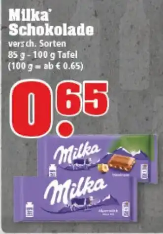 trinkgut Milka Schokolade 85-100g Tafel Angebot