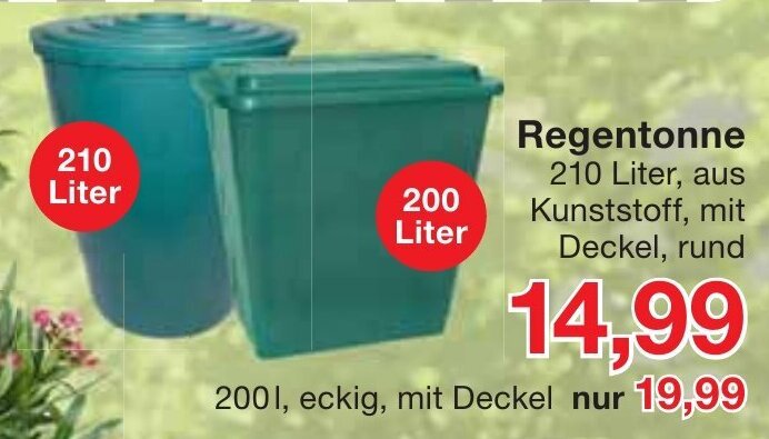 Regentonne 200/210 Liter Angebot bei Jawoll