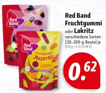 Nah & Frisch Red Band Fruchtgummi oder Lakritz 130 - 200 g Beutel Angebot