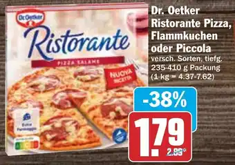 Hit Dr. Oetker Ristorante Pizza, Flammkuchen oder Picola 235-410g Packung Angebot