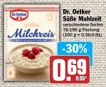 Hit Dr. Oetker Süße Mahlzeit 76-190 g Packung Angebot