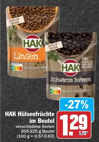 Hit Hak Hülsenfrüchte im Beutel 205-225 g Beutel Angebot