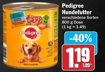 Hit Pedigree Hundefutter 800 g Dose Angebot