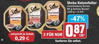 Hit Sheba Katzenfutter 85 g Schale/Beutel Angebot