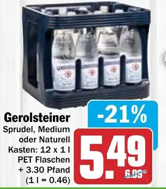 Hit Gerolsteiner 12x1L PET Flaschen Angebot