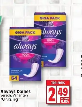 Edeka Always Dailies Angebot