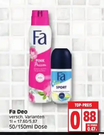 Edeka Fa Deo 50/150 ml Angebot