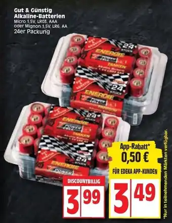 Edeka Gut & Gunstig Alkaline-Batterien 24er Angebot