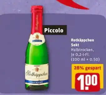 REWE City Piccolo Rötkäppchen Sekt 0,2L Angebot