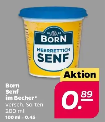 NETTO Born Senf im Becher 200 ml Angebot