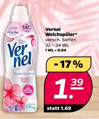 NETTO Vernel Weichspüler 32-34 WL Angebot