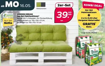 NETTO Garden Dream 2er Set Palettenkissen Angebot