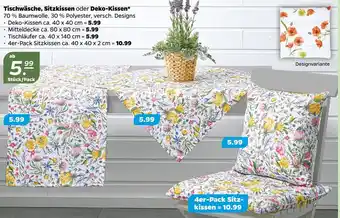 NETTO Tischwäsche, Sitzkissen oder Deko Kissen Angebot