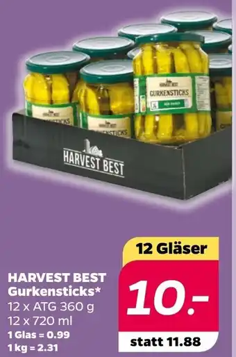 NETTO Harvest Best Gurkensticks 12 x 720 ml Angebot