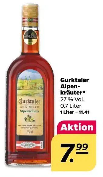 NETTO Gurktaler Alpenkräuter 0,7 Liter Angebot