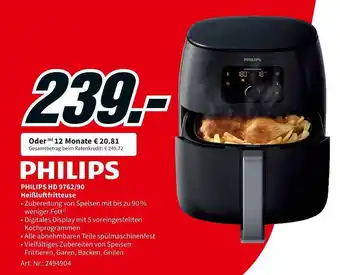 MediaMarkt Philips heißluftfritteuse hd 9762/90 Angebot