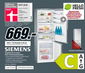 MediaMarkt Siemens kühl-/gefrierkombination Angebot