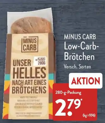 Aldi Nord Minus Carb Low Carb Brötchen 280 g Packung Angebot