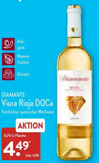 Aldi Nord Diamante Viura Rioja DOCa 0,75 L Flasche Angebot