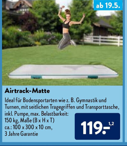Airtrack Matte Angebot bei Aldi Nord