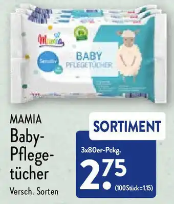 Aldi Nord Mamia Baby Pflegetücher 3x80er Pckg. Angebot