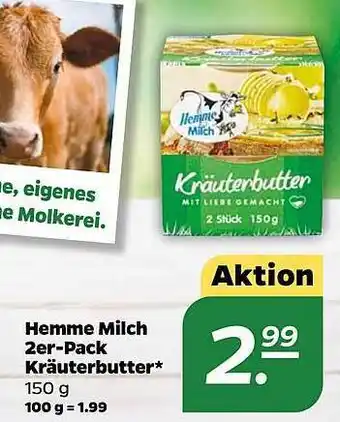 NETTO Hemme Milch 2er-pack Kräuterbutter Angebot