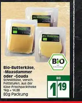 Edeka Bio-butterkäse, -maasdammer Oder -gouda Angebot