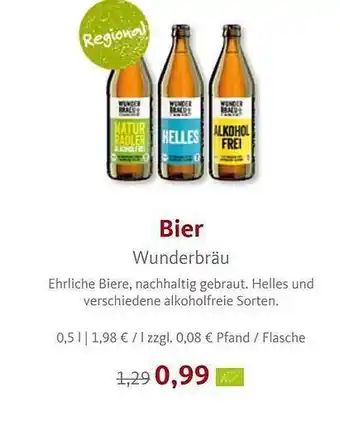 VollCorner Biomarkt Bier Wanderbräu Angebot