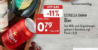 Aldi Nord Estrella Damm Bier 0,33 L Dose Angebot